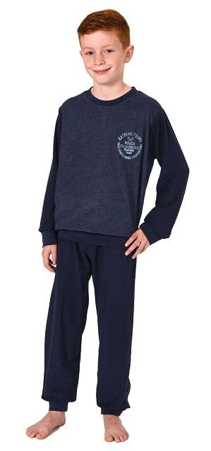 Normann Warmer Jungen Frottee Pyjama/Schlafanzug mit Bündchen...