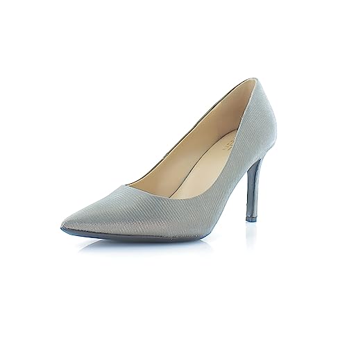 Naturalizer Women's Anna Pump Gold and Black Metallic Stripe Leather 9.5 M