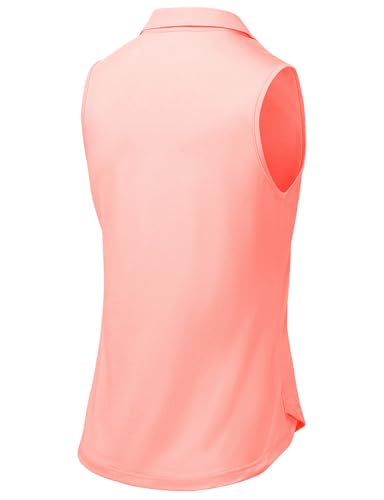 Image of BGOWATU Women's Sleeveless Golf Polo Shirts Collared V Neck Tennis Tank Tops UPF 50+ Quick Dry Lightweight