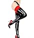 Calze lunghe in lattice Sexy Latex Calze autoreggenti,Gomma Sopra il Ginocchio Calzini,Calzini alla coscia per Cosplay Clubwear (Nero,XS) immagine