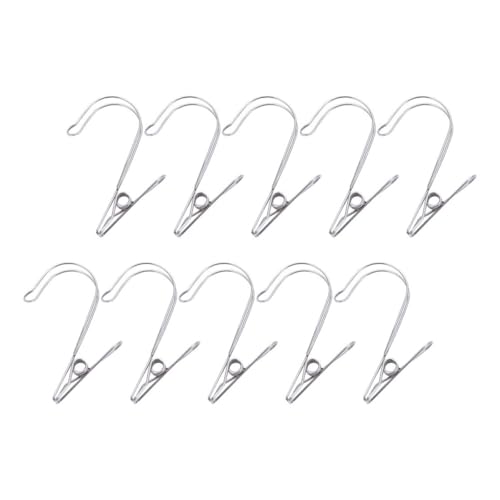 FRCOLOR �X�e�����X�X�`�[�����h���m���N���b�v 10�Z�b�g ���p�r�\�b�N�X �^�I���Œ�p�n���K�[�t�b�N �����O���󕨎��[�p