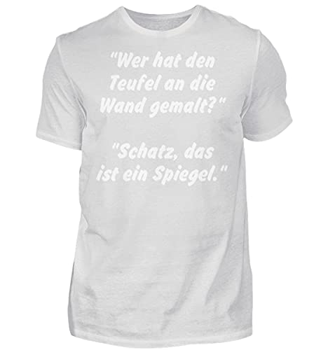 T-shirt Qui a Le Diable au Mur haut de gamme - Modèle Homme et Femme - Taille Small