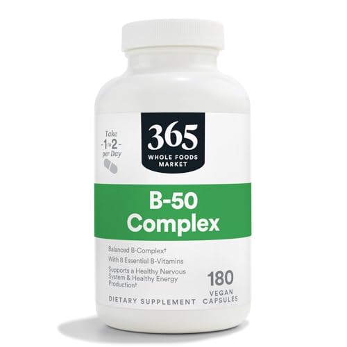 365 by Whole Foods Market Vitamin B-50 Complex Vegan 180 Capsules
