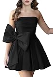 ALEESHUO Cute Short Tight Homecoming Dress for Curvy Women Empire Waist Masquerade Quinceanera Gala Banquet Gowns Autum,Black,14
