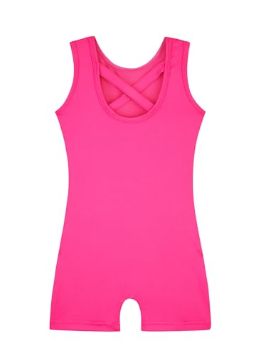 HOZIY Gymnastics Leotards for Girls with Shorts Biketards Dance Tumbling Outfits Matching Scrunchies 1-12 Years Old