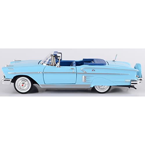 1958 Chevrolet Impala Blue 1/24 Diecast Model Car by Motormax