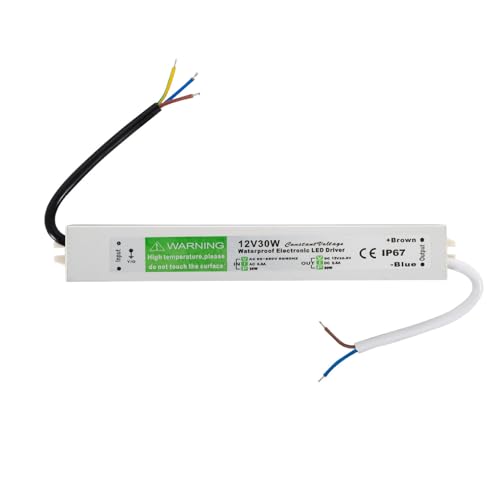 LEDKIA LIGHTING Fuente de Alimentación Estanca 12V DC 30W 2.5A IP67