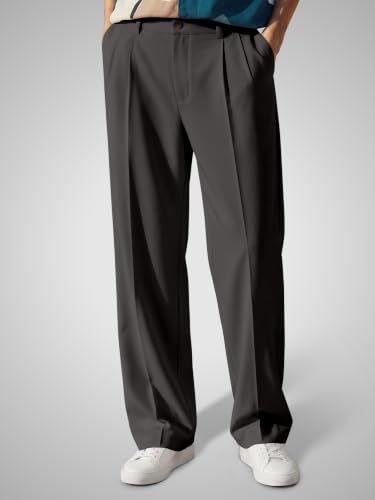 Image of FTX Men's Korean Style Casual Trouser | Premium Lycra Stretch Fabric | Smart Regular Fit | 2 Side Pockets | Comfortable Stretchable Everyday Wear Pants