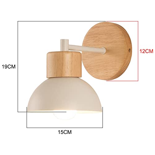 Qianly Luminária de Parede Rústica para Iluminação Externa em Casa de Campo, Branco Sem Pássaro