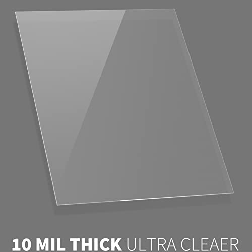 Image of Binditek 10 Mil PET Binding Covers, 8.5 x 11 Inches, Ultra Clear, 100 Pack | Plastic PET Binding Covers, Letter Size, Ultra Clear, Square Corners, Unpunched, Ideal for Business Reports and Proposals