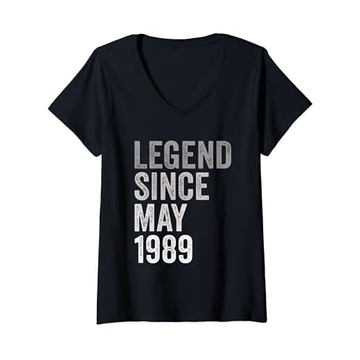 Mujer Leyenda Desde Mayo de 1989 Año de Cumpleaños Camiseta Cuello V