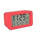 fisura. CL0826 Cyfrowy budzik podświetlany kalendarz i termometr drzemkowy mały model czerwony H7 x 5,5 x 12 cm