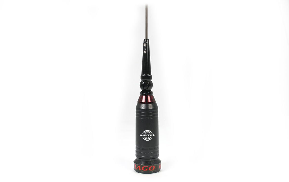 Santiago 600-RA Solo Radiante sin Cable RG y Base | 155 cm | Antenas moviles CB 27 MHz | 5/8 Onda | Varilla Acero-Inoxidable | Sistema de Rotula 90º