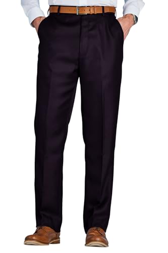 Image of Mens Quality Formal Smart Casual Work Trousers Home/Office Black 50W x 27L