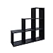 Produktbild Vicco Treppenregal 6 Fächer Raumteiler Stufenregal Bücherregal Raumtrenner Aktenregal Standregal (schwarz) (Schwarz)