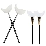 2 Pcs Lash Shield For Applying Lashes, Mascara Guard Shields, Reusable Eyelash Shields Guard, Under Eye Guards for Mascara, Eye Makeup Tools(Black Handle)