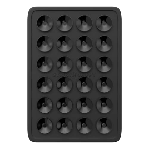 جراب موبايل لاصق من ستيكي جريبي، اكسسوارات موبايل لاصق من السيليكون لآيفون وأندرويد، لعبة فيدجيت بدون استخدام اليدين، حامل موبايل للاستحمام ومقاطع فيديو تيك توك وصور السيلفي (أسود)