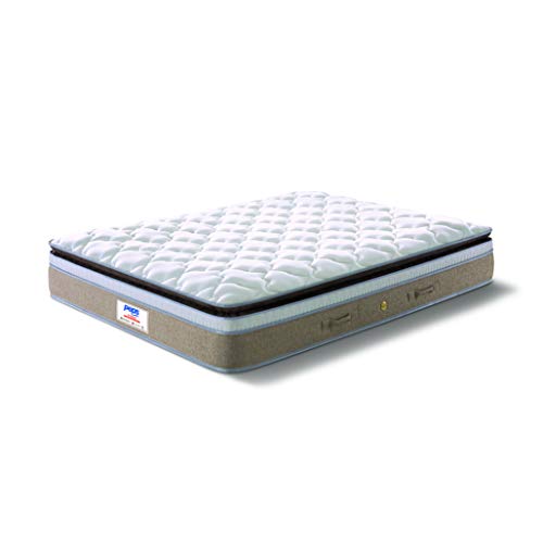 Image of peps Vivah Restonic 12 Inch Queen Size Pocket Spring Mattress (84X60 Inches) with Body Sense Memory Foam Top | Cooling Fabric | Zero Disturbance | Hypoallergenic Euro Pillow Top | BIS Certified