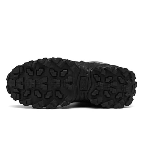 Image of Men's Military Tactical Boot Lightweight Comfortable Boots Motorcycle Combat Hiking Boots Hiking Boots Hiking Shoes (black,8.5)
