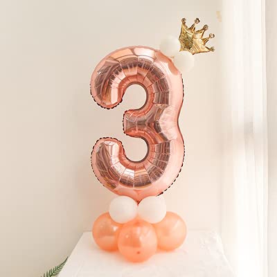 Amazon | 【ローズゴールド 3】バルーンアート 誕生日 結婚式