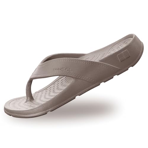 Image of NUUSOL Unisex Cascade Flip Flops; Non-Slip Hiking /Plantar Fasciitis Footwear; Soft Cushion, Lightweight & Comfortable; Arch Support & Textured Footbed, Pain Relief for Joint, Neck & Back Injuries