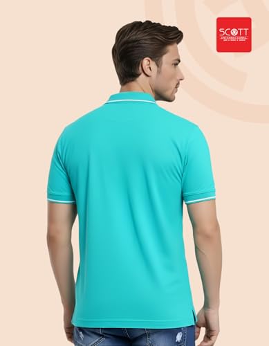 Image of Scott International Cotton Polo T Shirt | Collar Tshirts | Half Sleeves Plain T Shirt | T-Shirt |Tshirt for Men Stylish | Men's Tshirt