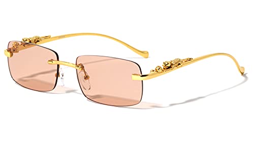 Medellin Rimless Rectangle Jaguar Hinge Fashion Sunglasses M4045