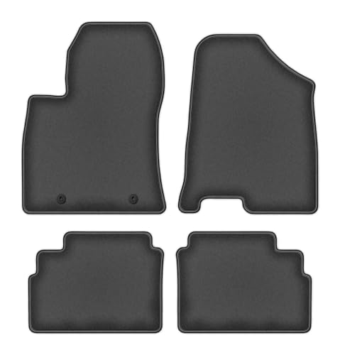 Tapis de sol Hyundai Kona II Durban haut de gamme en velours graphite épais