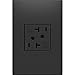 adorne Legrand 20A GFCI Tamper-Resistant Outlet with Matching Wall Plate (Graphite Finish), AGFTR2202G4