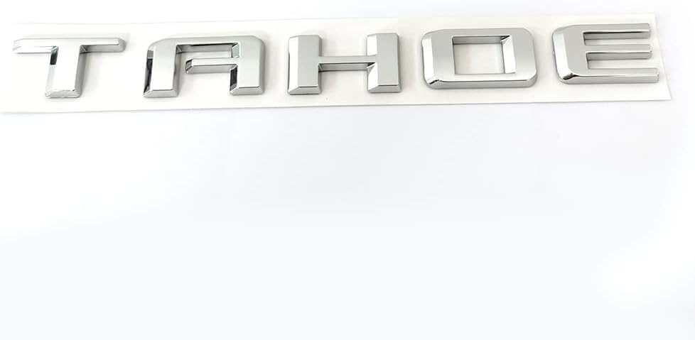 Emblema Tahoe cromo en 3D para portón y puertas, kit de personalización exterior de 3 letras 3