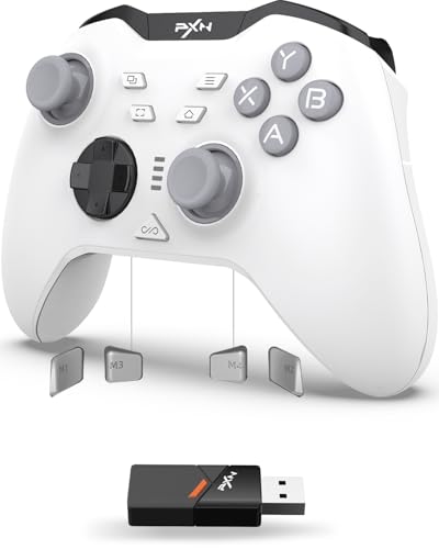 PXN P5 Manette de Jeu Sans Fil 2025 – 1000Hz, Joystick & Gâchette à Effet Hall, 4 Boutons Macro, 3 Modes 2.4G/BT/SW, Turbo, APP, 1000mAh – Manette pour PC, Steam Deck, Switch, Android & iOS PXN P5 Manette de Jeu Sans Fil 2025 – 1000Hz, Joystick & Gâchette à Effet Hall, 4 Boutons Macro, 3 Modes 2.4G/BT/SW, Turbo, APP, 1000mAh – Manette pour PC, Steam Deck, Switch, Android & iOS