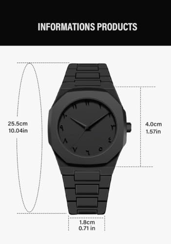Image of Shocknshop Minimalist Creative Sketch Design Black Analog Plastic Chain Strap Wrist Watch for Men Boys -WCH375