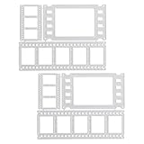Luxshiny Metal Cutting Dies Set 2Pcs Carbon Steel Photo Film Strip Embossing Stencils for DIY Scrapbooking