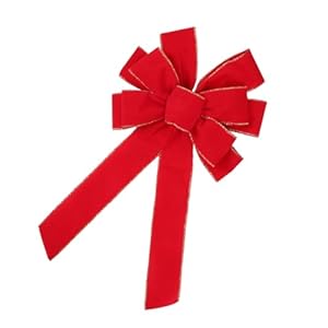 Jiingekk Weihnachtsschleife Dekorative Schleife Rot Gold