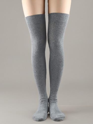 Image of Azue Women Non Slip Thigh High Socks Fashion Tube Stockings above Knee Cosplay Socks