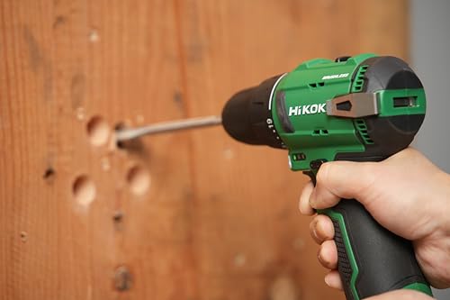 Image of HIKOKI DS12DF - Cordless Driver Drill, 12V With 10mm Keyless Drill Chuck, Brushless Motor, 2 Speed Gear, 35 Nm Tightening Torque, Built-In Led Light, 1 Kg, 2 Batteries, Charger & Carry Case Included