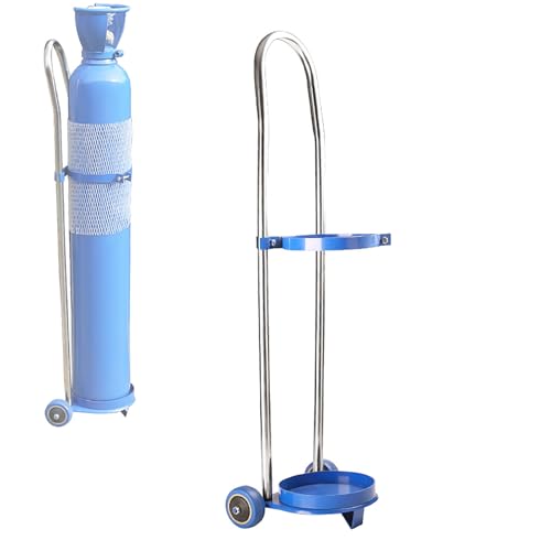 Soporte Móvil para Bombonas De Gas con Tira Protectora De Acero Y Ruedas para Bombonas De Gas De 10/15 L, Carro para Bombonas De Nitrógeno para Facilitar El Transporte..B Style