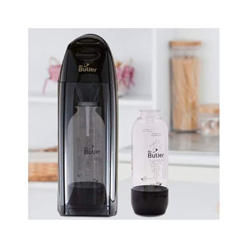 Image of AJS Sodamaker Black | Home Soda Maker Machine for Sparkling Water and Carbonated Drinks | Manual Beverage Carbonator