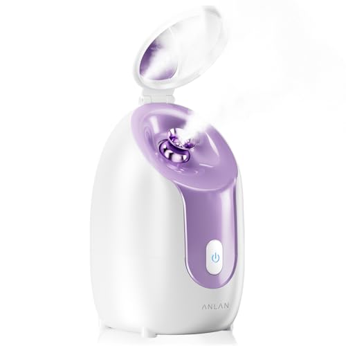 ANLAN Facial Steamer with Adjustable Makeup Mirror & Nozzle, 30s ...