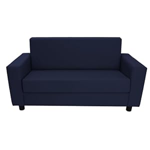 Factory direct partners softscape inspired playtime classic reading sofa childrens commercial grade upholstered furniture for home daycare preschool library comfy modern design navy 14473 nv  urban country home decor