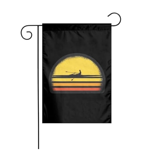 Rowing Retro Garden Flag 12x18in Decoration