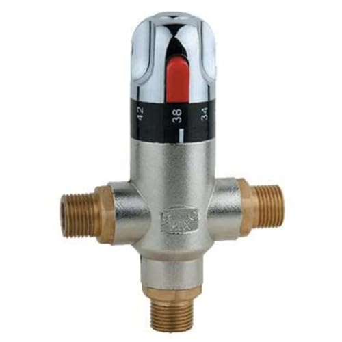Calentador de agua eléctrico inteligente válvula mezcladora automática cobre de 3/4 2