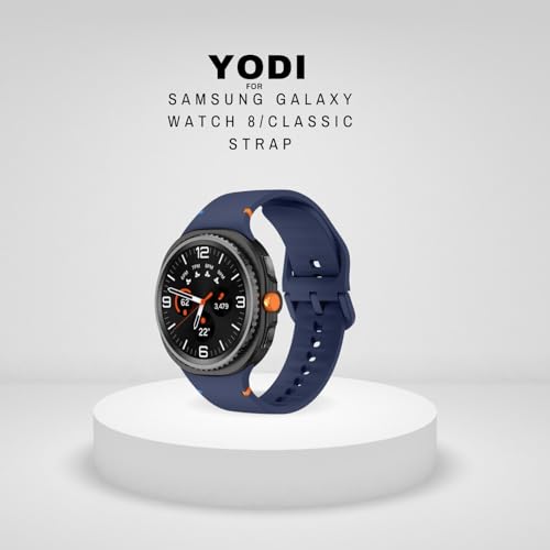 Image of YODI Strap Bands Compatible With Samsung Galaxy Watch 8 40mm 44mm /Watch 8 Classic 46mm Band,silicone strap with stitching Design Wristband for Galaxy Watch 8 /8 Classic Small /Large Size