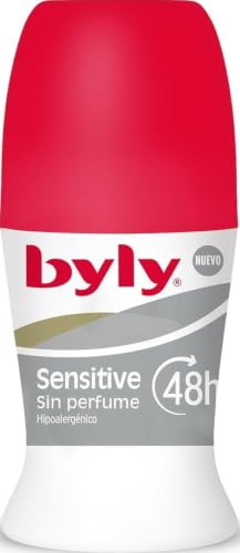 Byly Sensitive Sin Perfume, Desodorante con Seda Hipoalergénico, 50ml