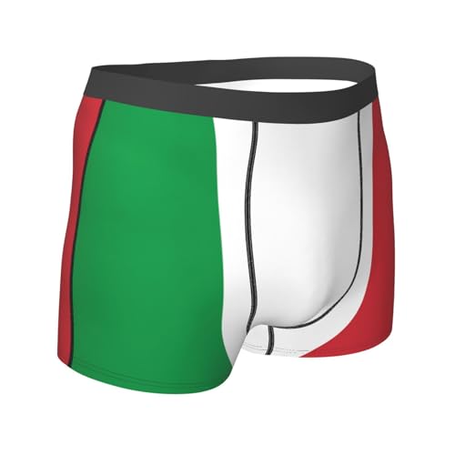 WURTON Italian flag Print Men's Boxer Briefs Trunks Underwear Athletic Underwear Moisture-Wicking Performance3