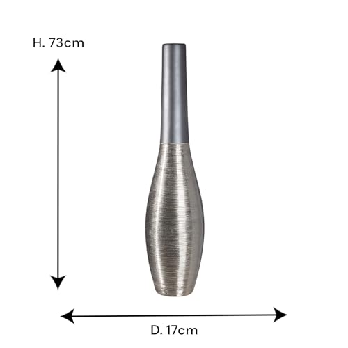 GILDE Grand Vase décoratif, de Sol, Taille XL, en céramique, Moderne, sur Pied, Hauteur : 73 cm, diamètre : 17 cm, idéal comme Cadeau pour Femme, fête des mères – Image 5