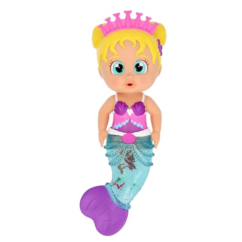 Bloopies Shimmer Mermaids Ellen Sirena de Juguete de Agua con Cola Brillante Llena de Colgantes Que rocía Agua Niños a Partir de 18 Meses