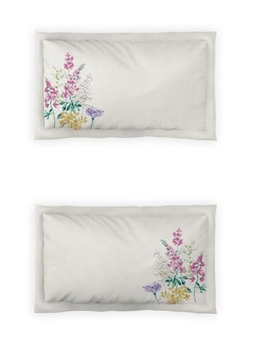 Image of DDECOR Live beautiful Cotton Queen Bed Sheet Set with 2 Pillow Covers (229 CM X 274 CM, Purple) Digital Print Classical 145TC GSM