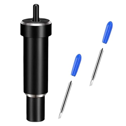 Oiieco Deep Cut Klinge mit schwarzem Aufbewahrungsgehäuse, mit Cricut Maker 3, Explore 3, Air 2, Air, One – (2 Klingen) Schwarz