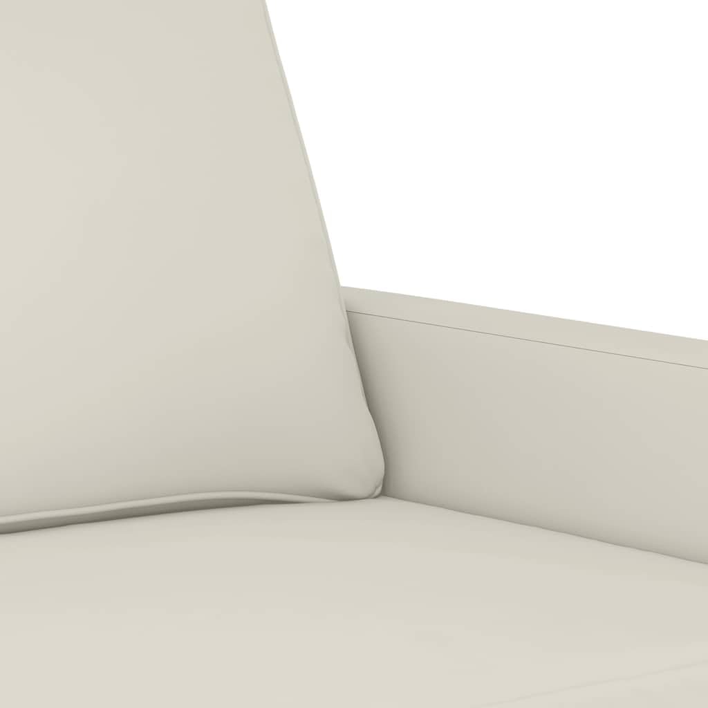 Kremowa sofa 3-osobowa, 180 cm, aksamitna